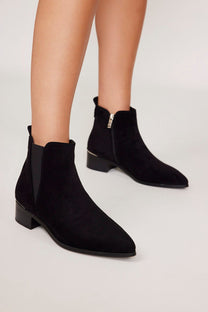 מגפוני עקב - Macy 671-שחור זמש
