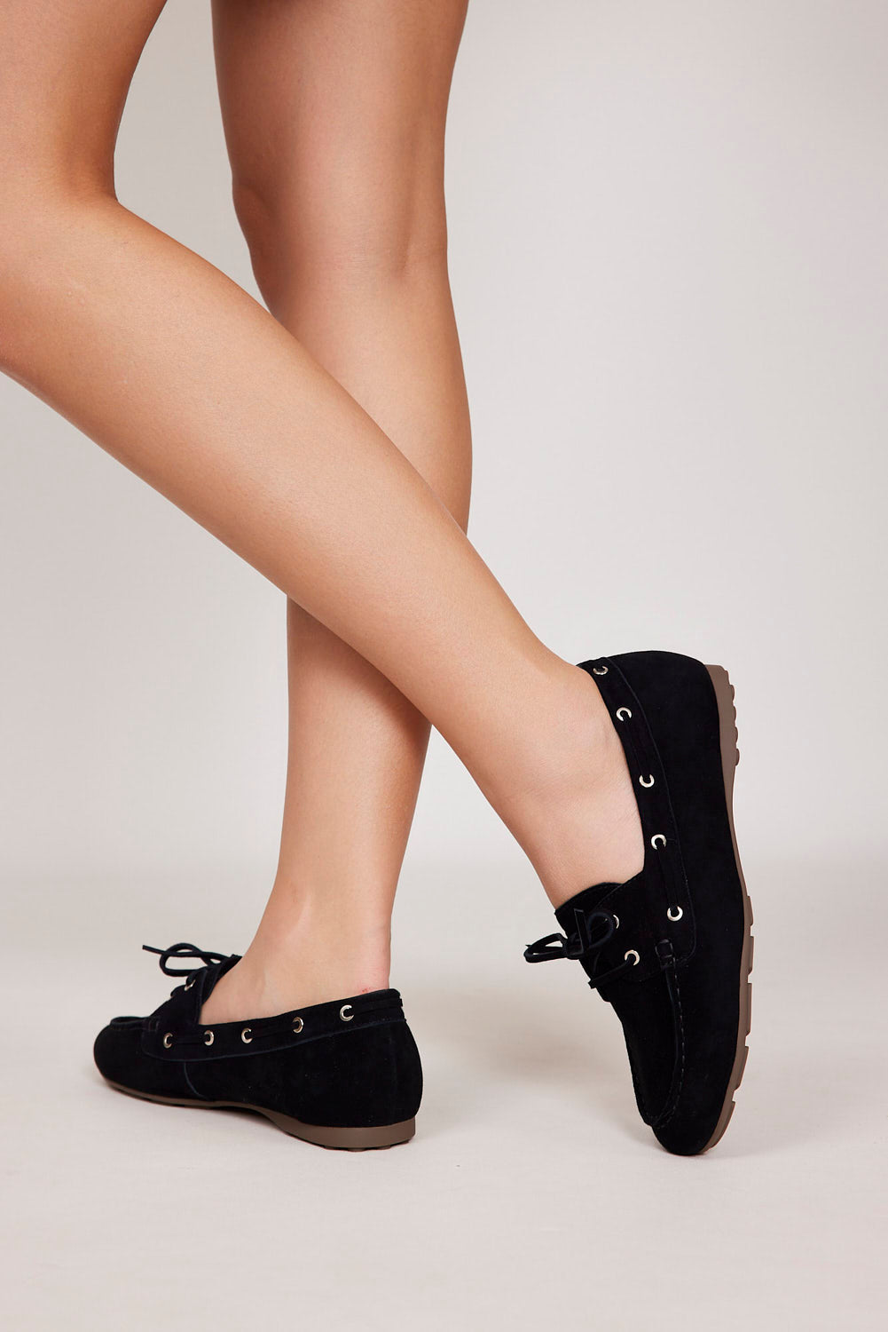 נעלי מוקסין - Tal 6-שחור זמש