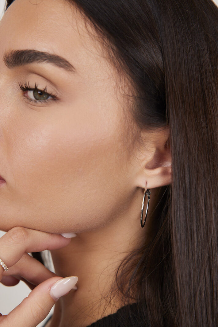 עגילי חישוק אמה כסף