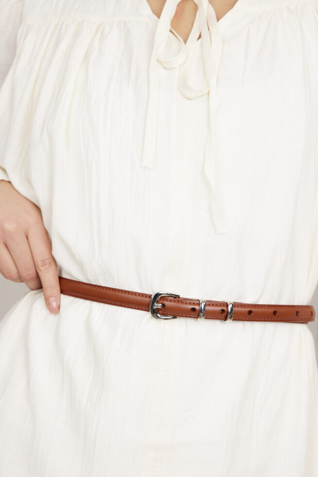 חגורה סלין חום חדש (2)