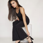 סנדל עקב גבוה עם פלטפורמה