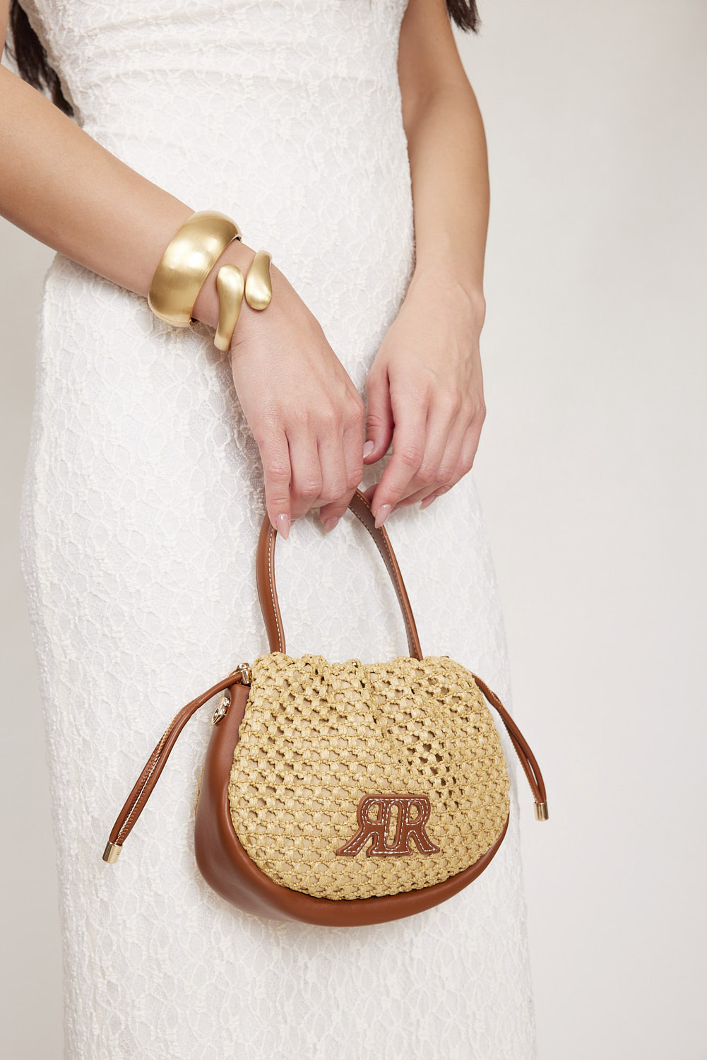 תיק צד אמארה חאקי רפיה