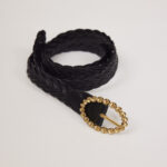 חגורה קלועה בילי שחור