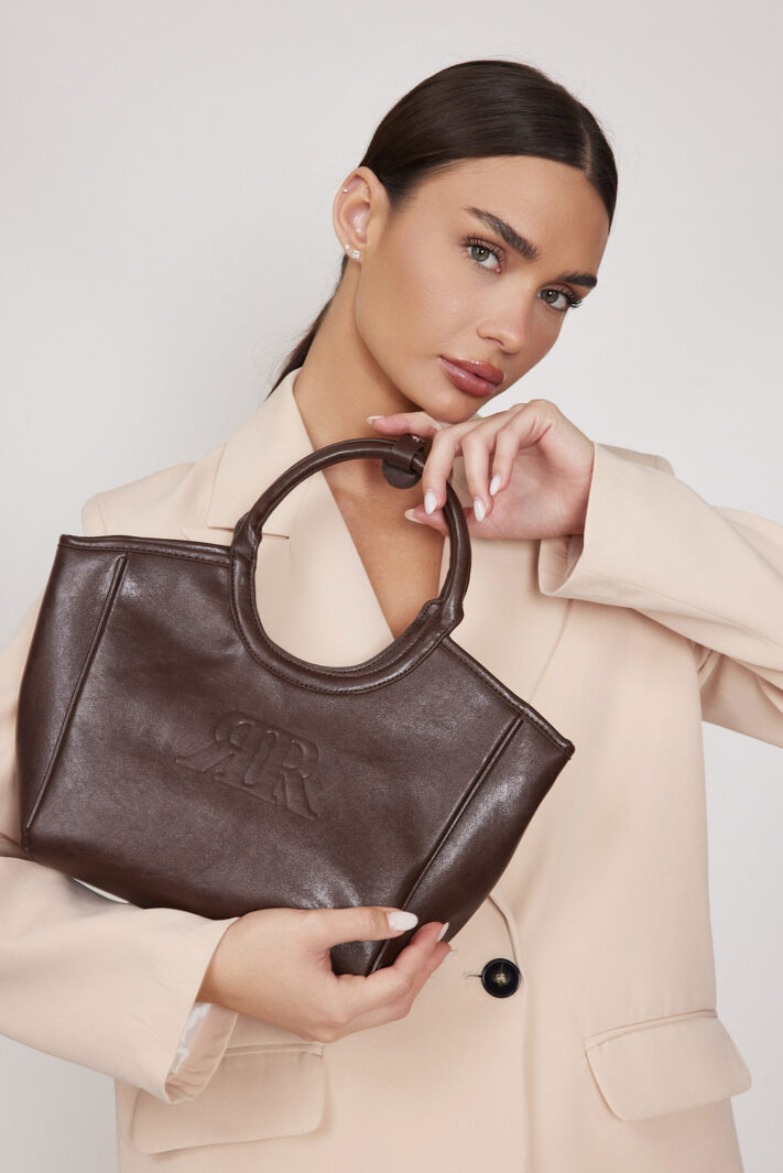 תיק צד ניבה חום