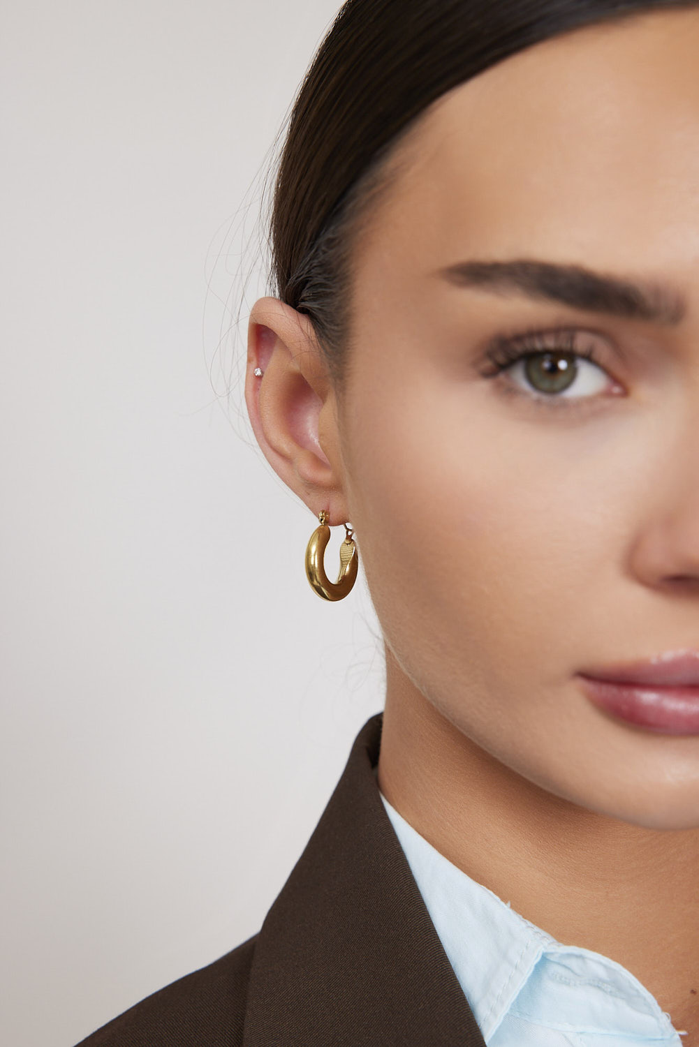 עגילי אורי זהב