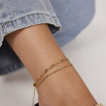 צמיד רגל נלי זהב