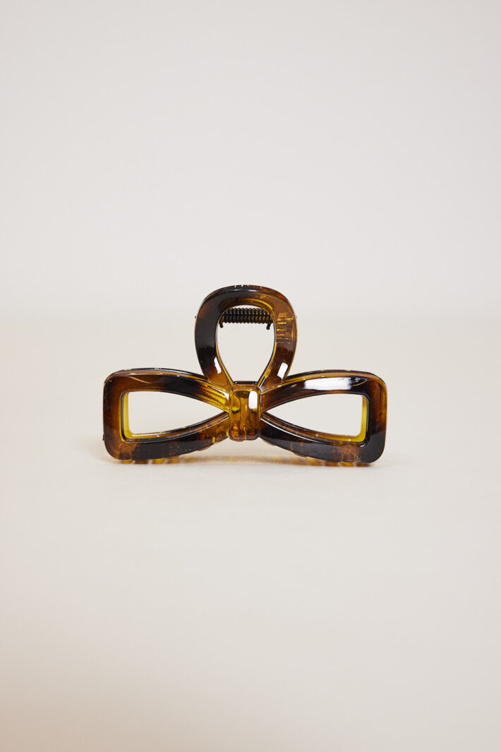 קליפס לשיער פפיון מנומר שקוף