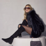 תיק צד לורין שחור סאטן (2)