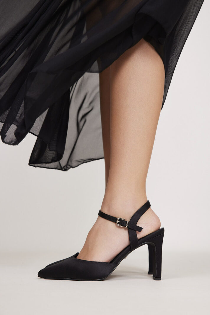 Leslie 10 Black Satin