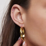 עגילי שובל זהב